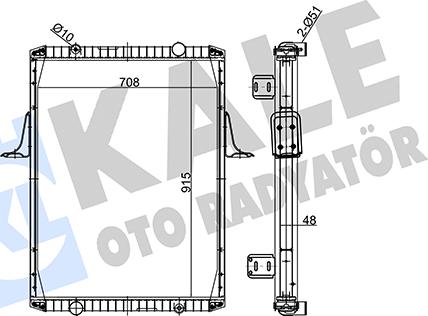 KALE OTO RADYATÖR 349535 - Радиатор, охлаждение двигателя autospares.lv