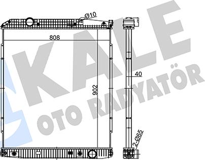 KALE OTO RADYATÖR 349520 - Радиатор, охлаждение двигателя autospares.lv