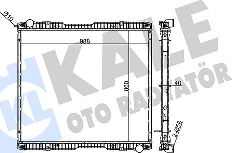 KALE OTO RADYATÖR 349340 - Радиатор, охлаждение двигателя autospares.lv