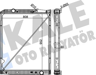 KALE OTO RADYATÖR 349315 - Радиатор, охлаждение двигателя autospares.lv