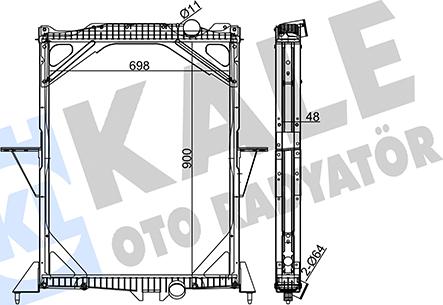 KALE OTO RADYATÖR 349310 - Радиатор, охлаждение двигателя autospares.lv