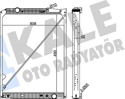 KALE OTO RADYATÖR 349295 - Радиатор, охлаждение двигателя autospares.lv