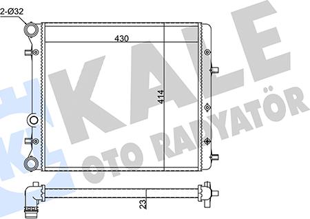 KALE OTO RADYATÖR 349245 - Радиатор, охлаждение двигателя autospares.lv