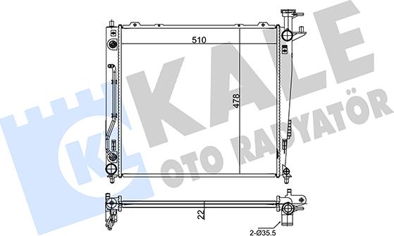 KALE OTO RADYATÖR 349260 - Радиатор, охлаждение двигателя autospares.lv