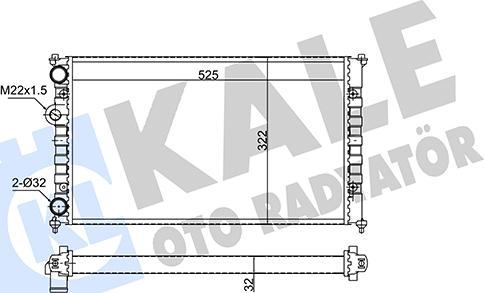 KALE OTO RADYATÖR 349235 - Радиатор, охлаждение двигателя autospares.lv