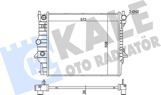 KALE OTO RADYATÖR 345945 - Радиатор, охлаждение двигателя autospares.lv