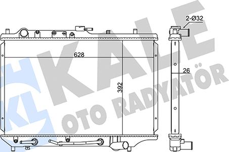 KALE OTO RADYATÖR 345960 - Радиатор, охлаждение двигателя autospares.lv