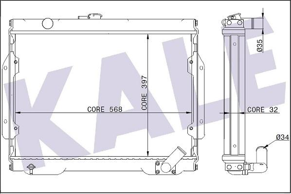 KALE OTO RADYATÖR 345985 - Радиатор, охлаждение двигателя autospares.lv