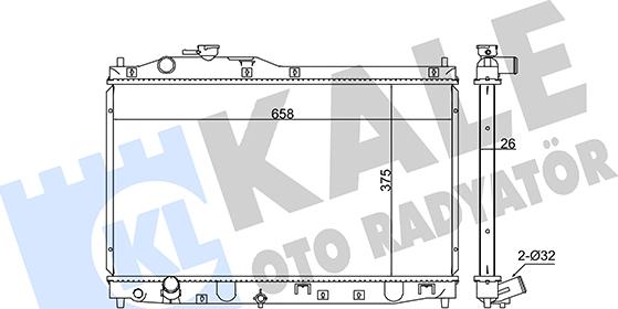 KALE OTO RADYATÖR 345925 - Радиатор, охлаждение двигателя autospares.lv