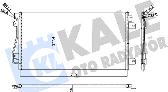 KALE OTO RADYATÖR 345555 - Конденсатор кондиционера autospares.lv