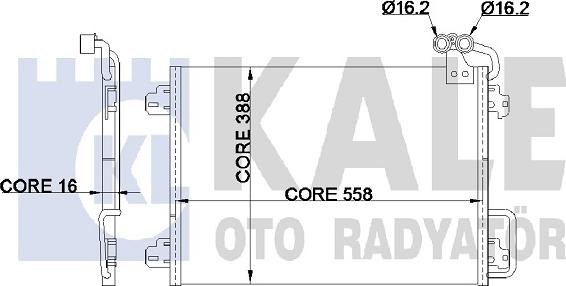 KALE OTO RADYATÖR 345550 - Конденсатор кондиционера autospares.lv