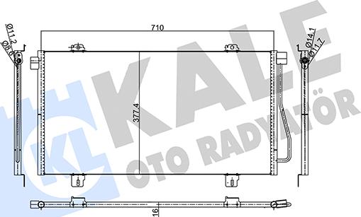 KALE OTO RADYATÖR 345560 - Конденсатор кондиционера autospares.lv