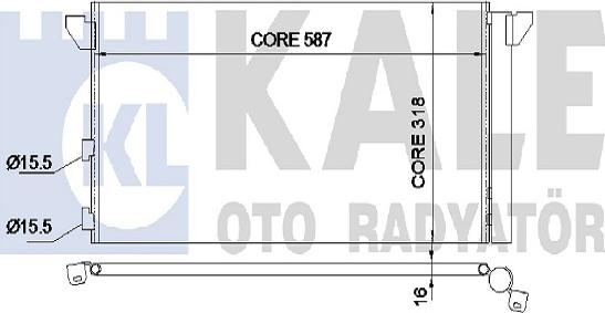 KALE OTO RADYATÖR 345675 - Конденсатор кондиционера autospares.lv