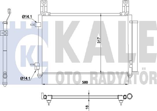 KALE OTO RADYATÖR 345165 - Конденсатор кондиционера autospares.lv