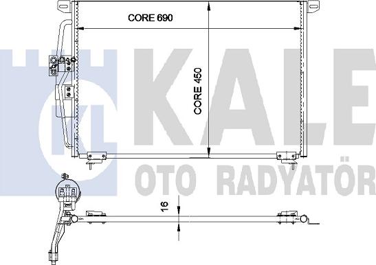 KALE OTO RADYATÖR 345810 - Конденсатор кондиционера autospares.lv