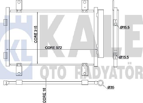 KALE OTO RADYATÖR 345350 - Конденсатор кондиционера autospares.lv