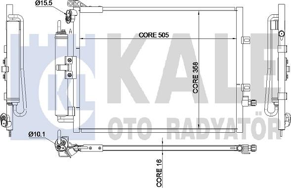 KALE OTO RADYATÖR 345310 - Конденсатор кондиционера autospares.lv