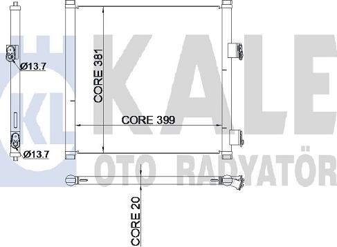 KALE OTO RADYATÖR 345225 - Конденсатор кондиционера autospares.lv