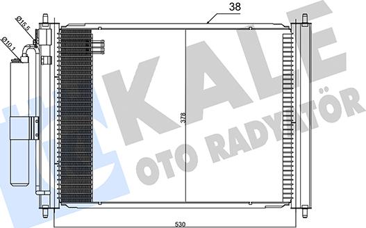 KALE OTO RADYATÖR 345270 - Конденсатор кондиционера autospares.lv