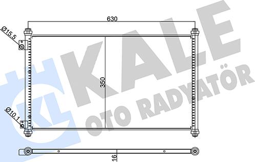 KALE OTO RADYATÖR 345705 - Конденсатор кондиционера autospares.lv