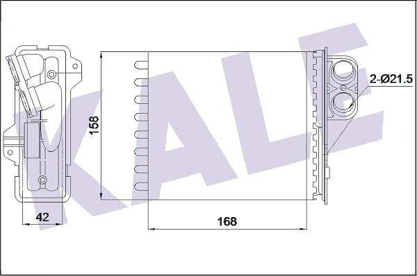 KALE OTO RADYATÖR 346415 - Теплообменник, отопление салона autospares.lv