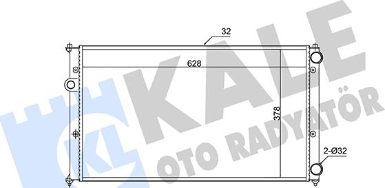 KALE OTO RADYATÖR 346055 - Радиатор, охлаждение двигателя autospares.lv