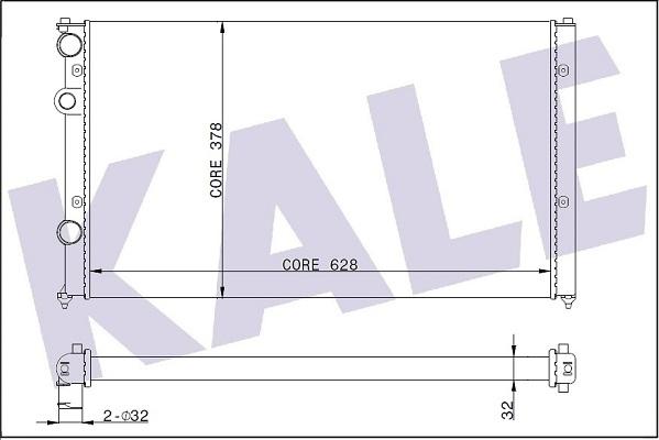 KALE OTO RADYATÖR 346050 - Радиатор, охлаждение двигателя autospares.lv