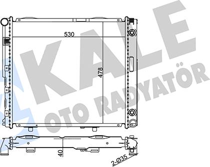 KALE OTO RADYATÖR 346160 - Радиатор, охлаждение двигателя autospares.lv