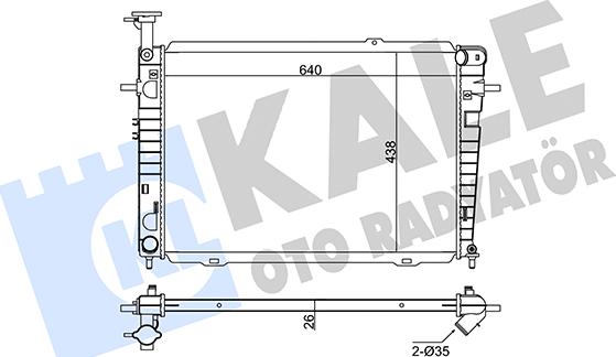 KALE OTO RADYATÖR 346235 - Радиатор, охлаждение двигателя autospares.lv