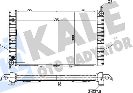 KALE OTO RADYATÖR 346225 - Радиатор, охлаждение двигателя autospares.lv