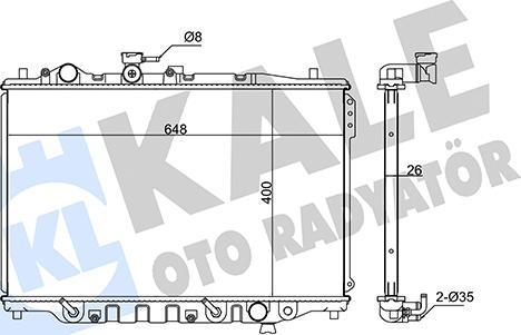 KALE OTO RADYATÖR 341995 - Радиатор, охлаждение двигателя autospares.lv