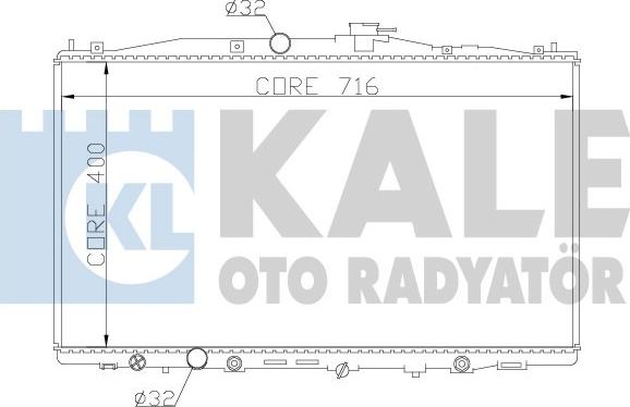 KALE OTO RADYATÖR 341955 - Радиатор, охлаждение двигателя autospares.lv