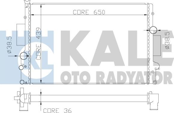 KALE OTO RADYATÖR 341985 - Радиатор, охлаждение двигателя autospares.lv