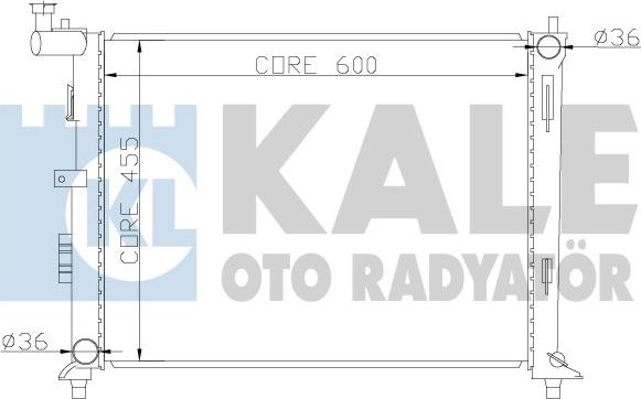 KALE OTO RADYATÖR 341980 - Радиатор, охлаждение двигателя autospares.lv