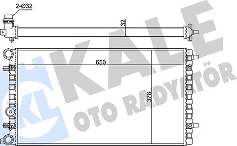 KALE OTO RADYATÖR 348500 - Радиатор, охлаждение двигателя autospares.lv