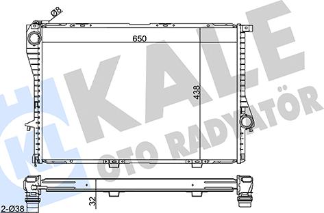 KALE OTO RADYATÖR 348600 - Радиатор, охлаждение двигателя autospares.lv