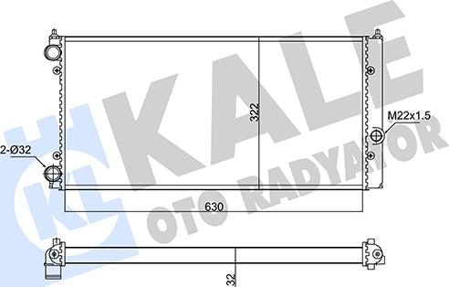 KALE OTO RADYATÖR 348240 - Радиатор, охлаждение двигателя autospares.lv