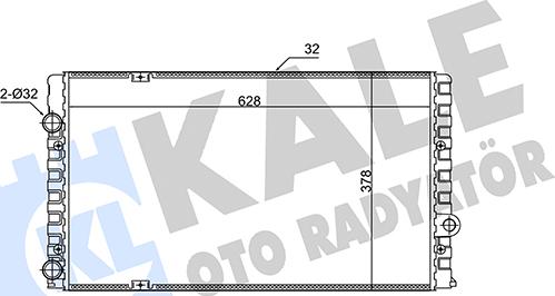 KALE OTO RADYATÖR 348250 - Радиатор, охлаждение двигателя autospares.lv