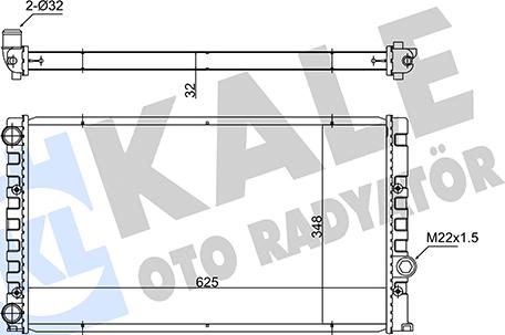 KALE OTO RADYATÖR 348235 - Радиатор, охлаждение двигателя autospares.lv