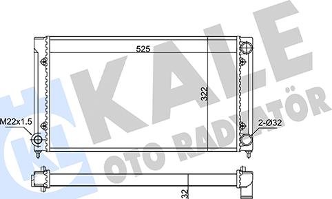 KALE OTO RADYATÖR 348275 - Радиатор, охлаждение двигателя autospares.lv