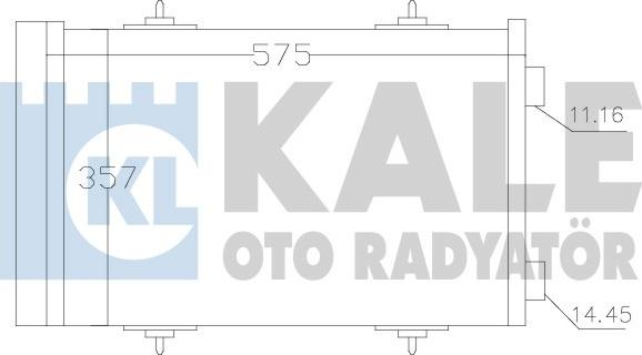 KALE OTO RADYATÖR 343090 - Конденсатор кондиционера autospares.lv