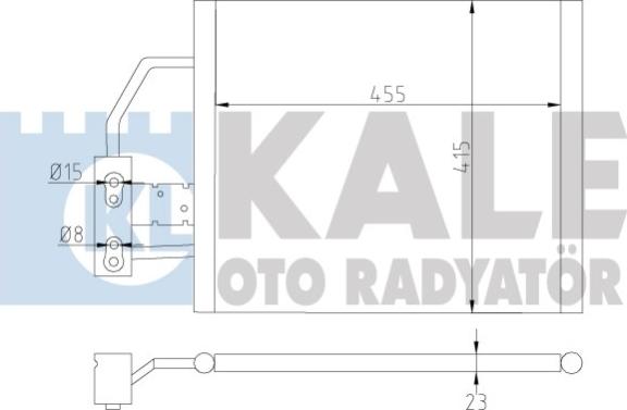 KALE OTO RADYATÖR 343055 - Конденсатор кондиционера autospares.lv