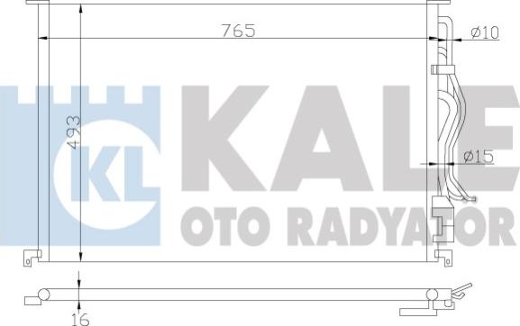 KALE OTO RADYATÖR 342940 - Конденсатор кондиционера autospares.lv