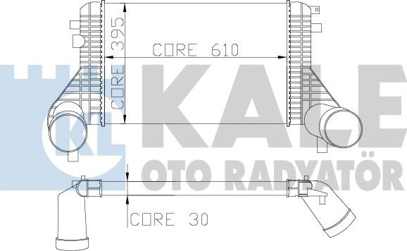 KALE OTO RADYATÖR 342900 - Интеркулер, теплообменник турбины autospares.lv