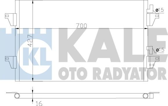 KALE OTO RADYATÖR 342590 - Конденсатор кондиционера autospares.lv