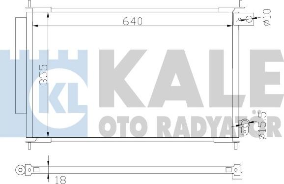 KALE OTO RADYATÖR 342610 - Конденсатор кондиционера autospares.lv