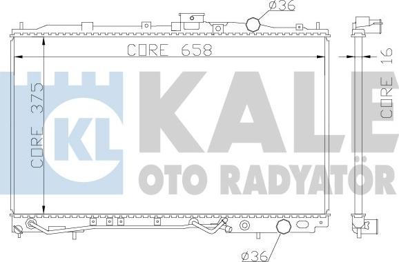 KALE OTO RADYATÖR 342040 - Радиатор, охлаждение двигателя autospares.lv