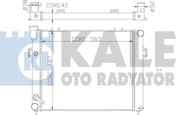 KALE OTO RADYATÖR 342075 - Радиатор, охлаждение двигателя autospares.lv