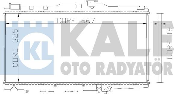 KALE OTO RADYATÖR 342155 - Радиатор, охлаждение двигателя autospares.lv