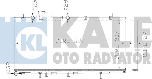 KALE OTO RADYATÖR 342115 - Радиатор, охлаждение двигателя autospares.lv